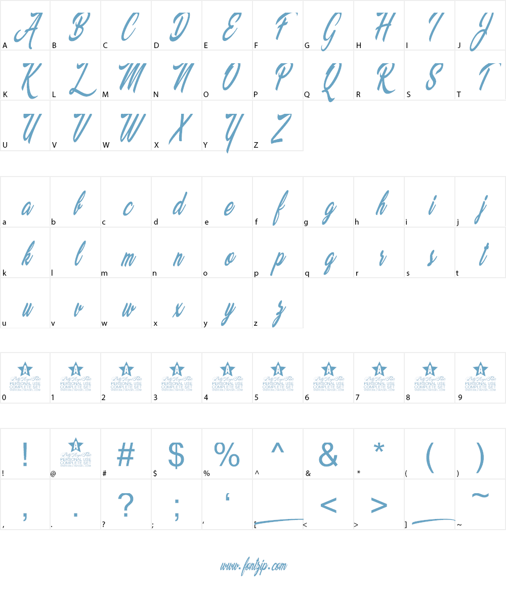 Palomita Personal Use Font Character